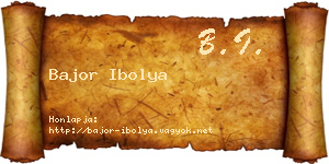 Bajor Ibolya névjegykártya