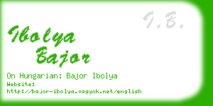 ibolya bajor business card